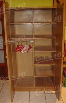 Armoire avec penderie (ouverte)